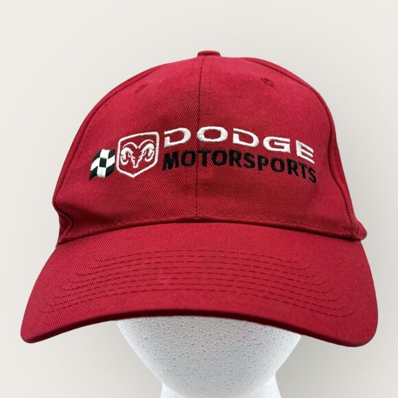 Dodge Motorsports Red Adjustable Hat NASCAR Racing Cap - Picture 1 of 7